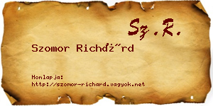 Szomor Richárd névjegykártya